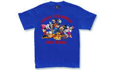 A blue t-shirt commemorates a 2009 family reunion.