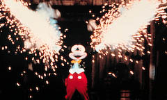 Mickey Mouse in Fantasmic! at Walt Disney World Resort.
