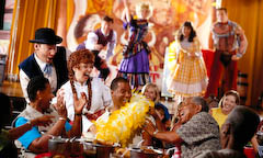 Luau dancers at a Dinner Show at Walt Disney World Resort.
