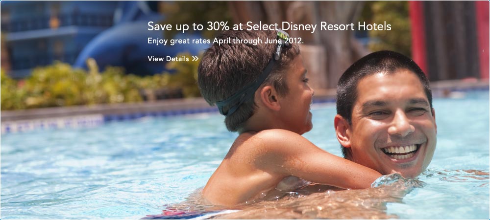 Save up to 30% at Select Disney Resort hotels for April through June!